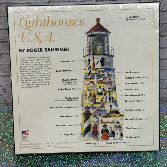 Great American Puzzle Factory 9800 Lighthouses USA Jigsaw Over 600+ PC SEALED - Picture 10 of 16